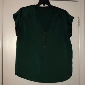 Emerald green blouse